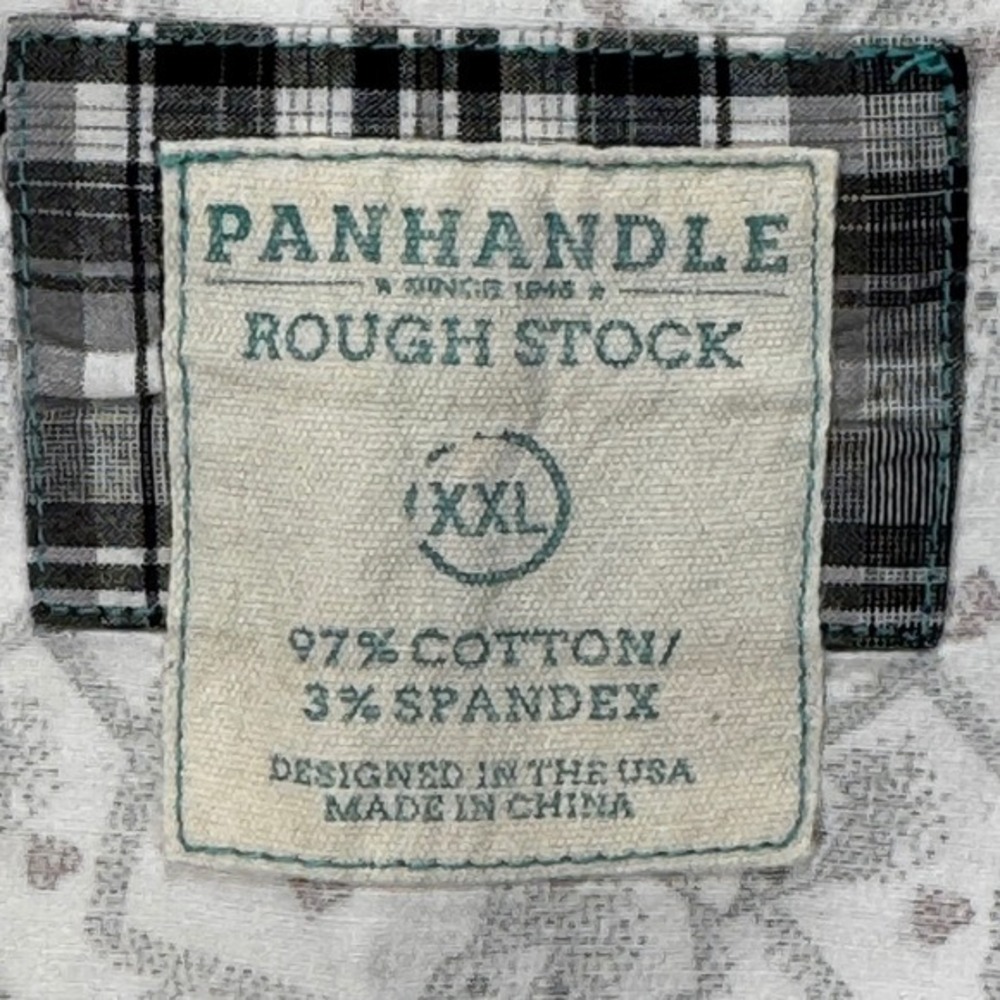 Panhandle Rough Stock Mens XXL Pearl Snap Western Shirt Cards Dice Print - Picture 3 of 13